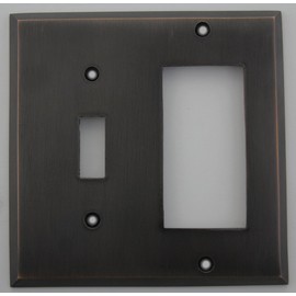 Oil Rubbed Bronze 1 Toggle 1 GFI/Rocker Switch Plate