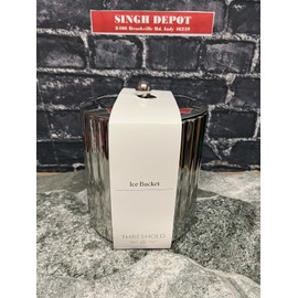 Threshold Silvertone 2.9L Stainless Steel Double Wall Ice Bucket Ribbed Design