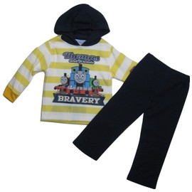 Thomas the Train Little Boys' Toddler 2 Piece Fleece Pants Set, Yellow, 24M