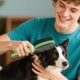 Cat shedding brush | Double Sided Dog Comb,Portable Grooming Hairbrush, Bath Time Tool for Small Medium Animals Puppies Kitthens