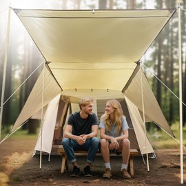 6 Person Camping Tent,Family Tent for Instant Easy Setup, Spacious Interior, Includes Rainfly, Room Divider, Carry Bag, Backpacking Tents for Camping, Hiking, Sleepovers