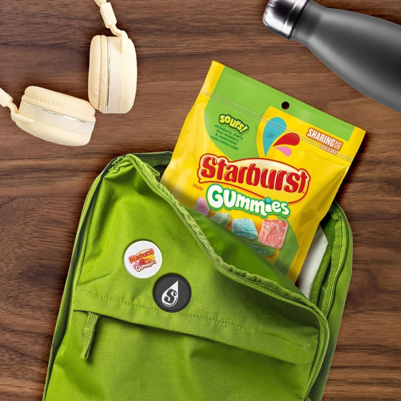 STARBURST Gummies Sours Gummy Candy, Sharing Size, 9 oz Bag