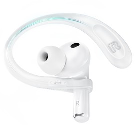 Gcioii Memory Titanium Alloy Ear Hooks for AirPods Pro 3 (2025) /Pro 2/Pro 1, for Airpods 4/3, Anti-Slip Sport Accessories [Added Anti-Lost Lanyard] Comfortable Secure Fit, White
