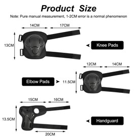 flintronic Kids Knee Pads Elbow Pads Wrist Guards set, 6 in 1 Protective Gear Set, Comfortable & Easy to Install Scooter, Skateboard, Bicycle, Inline Skating Protective, for Kids 3-8 Years