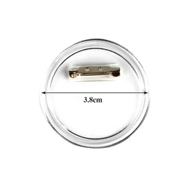 50Pcs Badge Making Kit for Kids, 3.8cm Clear Button Craft Badges Make Your Own Badges Button Badge Acrylic Button Pin Badges for DIY Craft Activities Decoration and Kids Party Bag Fillers