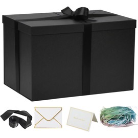 YINUOYOUJIA Extra Large Gift Box,17x11x11 Inches Black Gift Boxes with Lids for Presents,11-inch Deep Gift Box for Wrapping Gifts.Ideal for Birthday,Weddings,Anniversary,Christmas or Business.