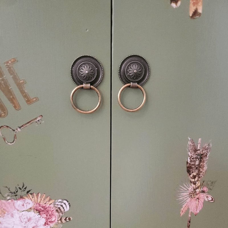 dophee 2Pcs Small Vintage Style Cabinet Drawer Handle Knob Antique