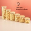 JoyJolt Borosilicate Glass Jars With Bamboo Lids. 6 Pc Set