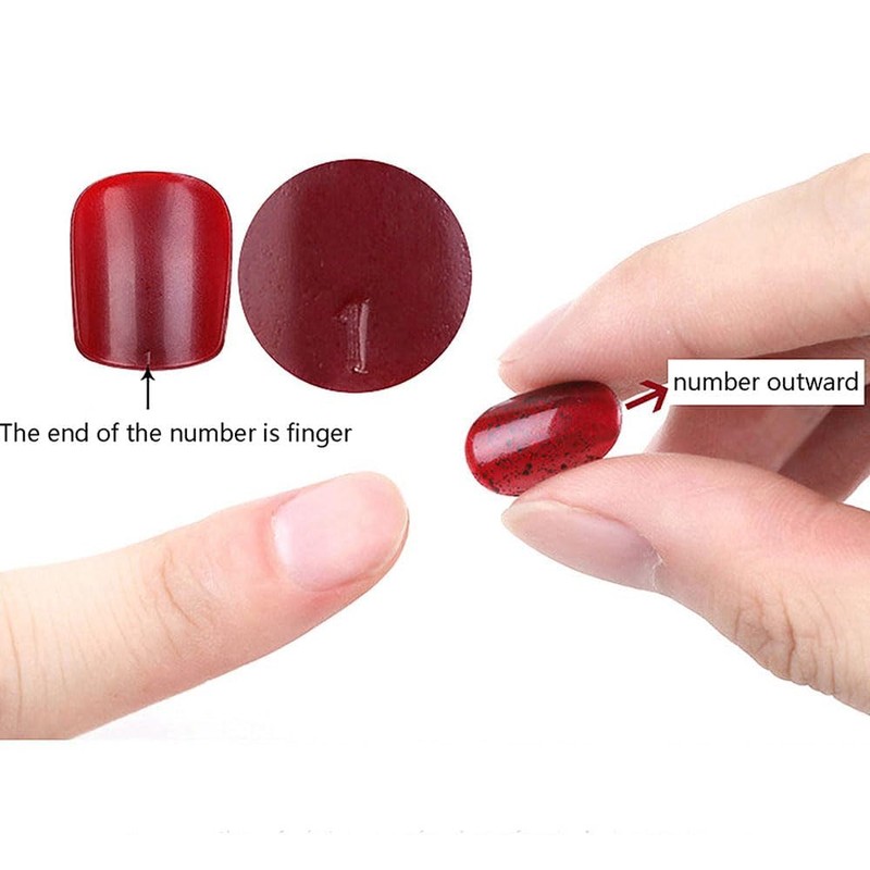 QQPPOLIU Press on Nails,Green Press on Nails Short Square Nails