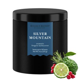 CANDLE-LITE Candle-lite Rugged & Refined Scented Candle for Men, Silver Mountain, 9 oz Tin, Poured in The USA, Masculine Fragrance, 1-Wick, 58 Hours of Burn Time, Ideal Gift for Man in Your Life & Father's Day