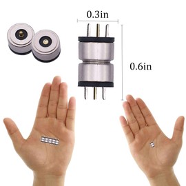 10 Pieces Magnet Male Female 2 Pin Magnetic Cable Magnetic LED Light Power Socket Terminal Accessories 8mm