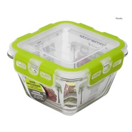Pasabahce, 59604 Storemax Borosilicate Glass Food Container, V: 0.84L with BPA Free Lids