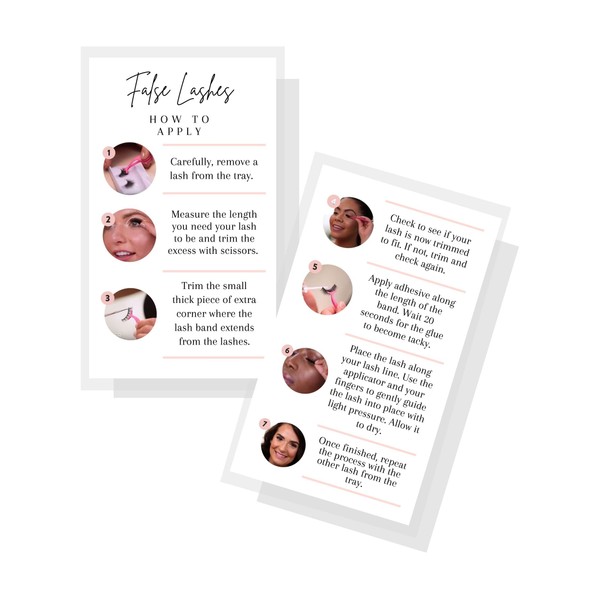 How To Apply False Lashes Card | 50 Pack |