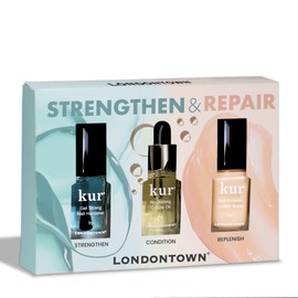 LONDONTOWN Strengthen & Repair Trio - Strengthening Moisturizing Nail Care for Healthy Growth Treatment for Damaged Nail - Conditioning Set for Long Healthy Regrowth