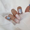 Heart Stone Pearl Gras Handmade Nail Tips - Ballerina L