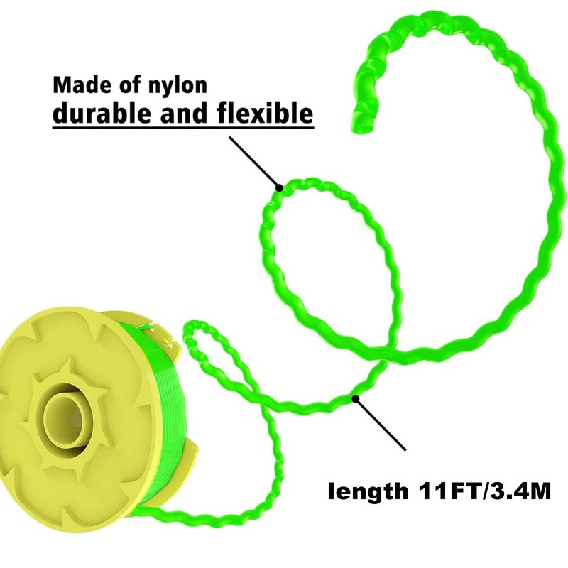 Replacement Trimmer String Set for Ryobi One Plus+, AC80RL3 Twisted