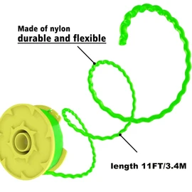 Replacement Trimmer String Set for Ryobi One Plus+, AC80RL3 Twisted String Trimmer Line, AC14HCA Cover Cap Compatible with Ryobi 18V, 24V, and 40V String Trimmers.