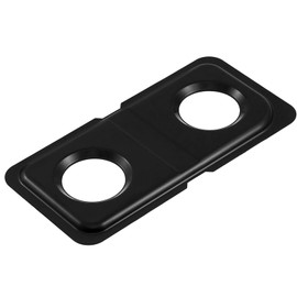 Atgestore WB34K10010 Drip Pan Replacement for GE Gas Range Parts Black Stainless Steel Double Burner Drip Pans GE Hotpoint Stove Parts WB34K10016 Left Side Profile Cooktop Drip Pans 1 Pcs