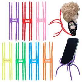 AHANDMAKER 7 Colors Multi Function Portable Spider Phone Holder Stand, Flexible Multi-Angle Adjustable Phone Holder, Creative Holders for Smartphones Tablets, Flexible Doll Stands