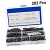 Baluue 282pcs Siding Nail High Strength Metal Screws Head Box