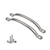 10 Pcs Stainless Steel Hollow Door Drawer Handles with Screws