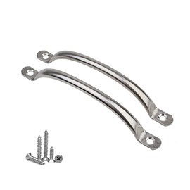 10 Pcs Stainless Steel Hollow Door Drawer Handles with Screws 148mm