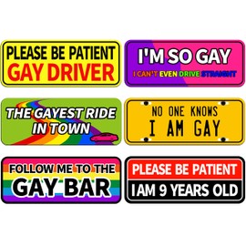 Gelocirex Funny Car Magnets Gay Stickers - Extra Thick Large 9-Inch Prank Magnetic Bumper Stickers, Magnetic Car Stickers for Vehicles and Trucks