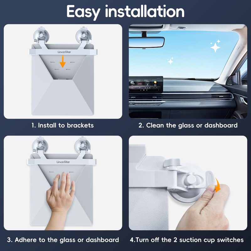 Linkoostar Starlink Mini Suction Cup Mount for Dashboard & Windshield