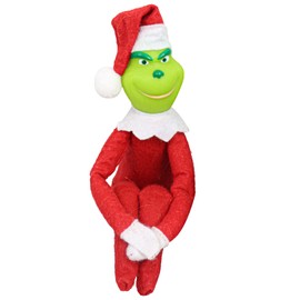 XehCaol Grinch Elf Plush Toy Cuddly Toy Gnome Christmas Elf Christmas Decoration Christmas Figures (Red)