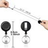 AMUU Name Badge Reel Hanging Name Badge Reel Black Set