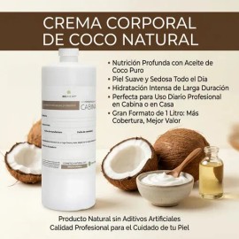 Crema Corporal Coco 1 Lt Vegana Nutritiva Hidrante