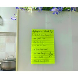 RHAWOM 12 Pads Lined Sticky Notes 4x6, Multi-Coloured Pastel Post Note Ruled, 12 Colors Self -Stick,School Home Office Suppliers (Fresh Colors)