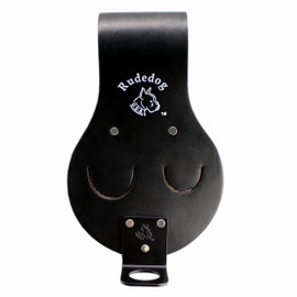 Spud Wrench & Sleever Bar Holder - Premium Black Leather - Rudedog USA #4006