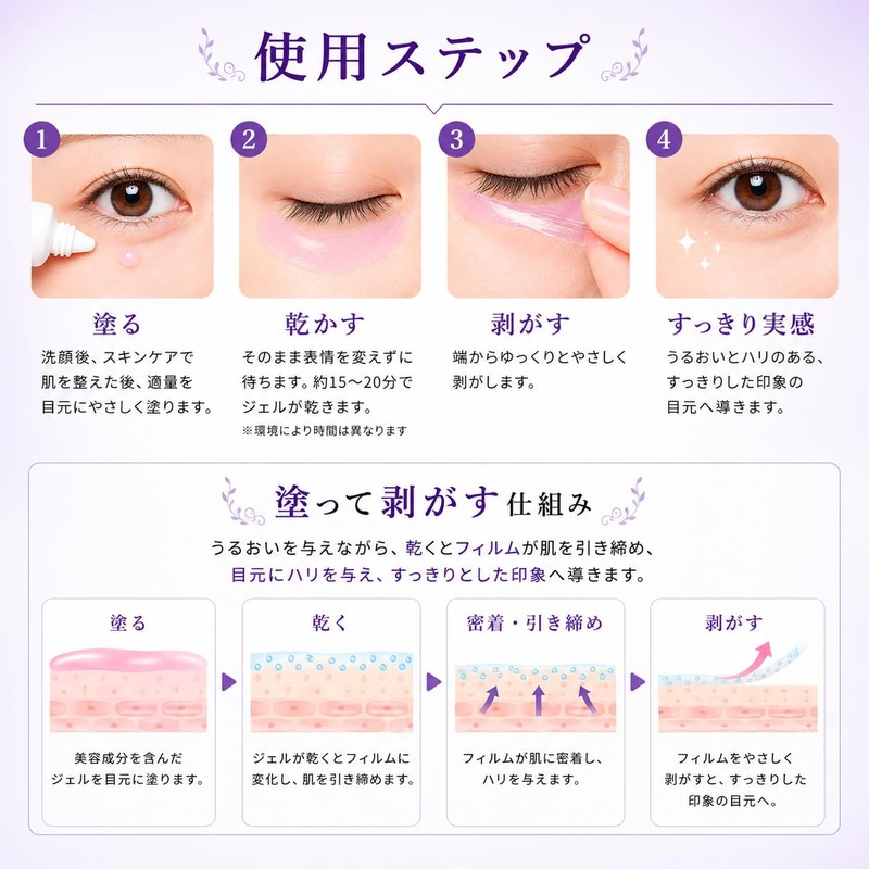 Eye Pack with Indigo and Purple Root, Stem Extract, Murasaki