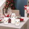 Whaline 50Pcs Winter Snowman Disposable Paper Cups Cute Snowman White