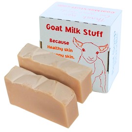 Goat Milk Stuff Jabón De Leche De Cabra - Avena, Leche Y Miel  Jabón Natural, Cremoso Y Nutritivo En Barra - Hecho A Mano (Caja De 2)                 