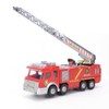 Mini Simulation Aerial Ladder Truck Model Vehicle Fire Fighting Car