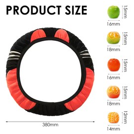 1 Piece Of Cute Steering Wheel Cover And 5 Pieces Of Car Ornaments, Plush Steering Wheel Cover, Anti-Slip Steering Wheel Cover, Car Interior Decoration, Car Accessories