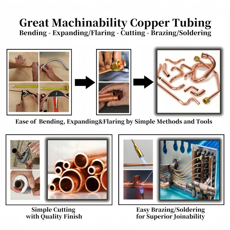 BELLA BAYS Copper Tubing 5/16" OD x 0.257" ID x