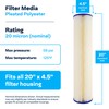 SpiroPure SP-S1-20BB 20x4.5 20 Micron Pleated Polyester Sediment Water Filter