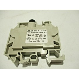 WIELAND NEW WIELAND WK-10/SI-U 6.3X32 TERMINAL BLOCK FOR FUSE 15A 16-6AWG FUSE SIZE 1/4X
