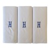 Mens/Gentlemens 3 Pack Plain White Handkerchiefs With 1 Letter Name