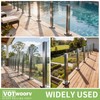 VoTwoofv Glass Railing Corner Post 35.8",304 Stainless Steel Glass Balustrade