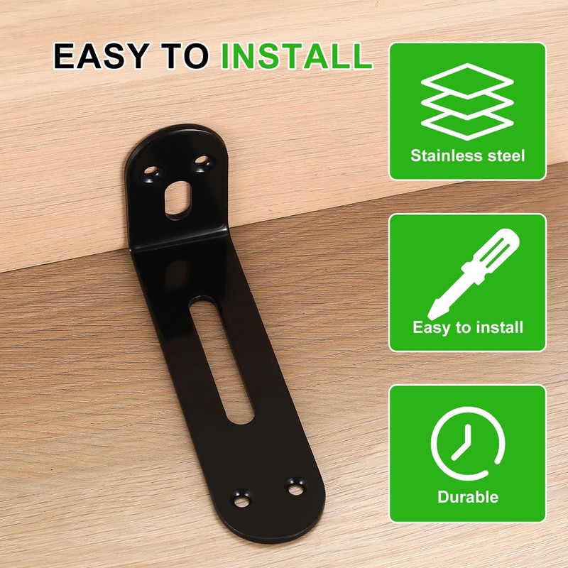 Pack of 4 Angle Connectors, Adjustable Mounting Brackets, 140 x