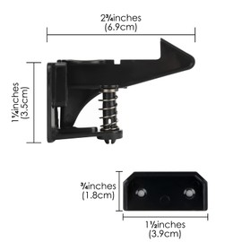 DODAMOUR 10 Pack Invisible Cat Proof Cabinet Locks Drawer Latches No-Drill Adhesive Pet Safety for Dressers, Kitchen (Black & White)