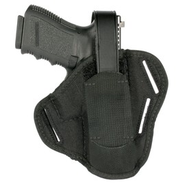 BLACKHAWK 3-Slot Ambidextrous Black Pancake Holster, Size 01, (3" - 4" Barrel Med Auto (.32-.380 Cal) )