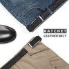 SANSTHS Mens Ratchet Belt, Leather Ratchet Belts for Men Adjustable