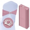 50 Pcs Stretch Chair Sashes with Crown Chair Sashes with