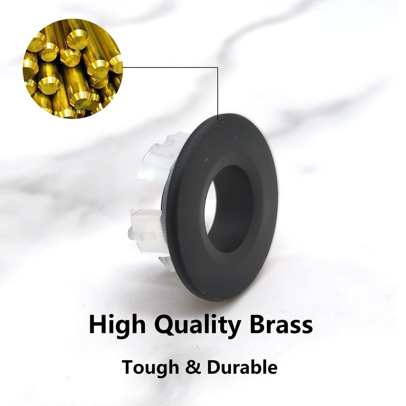 Hayaww 4 Pieces Round Overflow Cover, Sink Overflow Ring, Sink