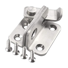 YUOIP® Hasp Latch Gate Bolt Lock Door Bolts Stainless Steel Padlock Left Open for Locking Window Mailbox Closet